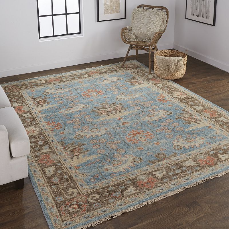 Weave and Wander Bennet Luxury Ornamental Floral Wool Rug