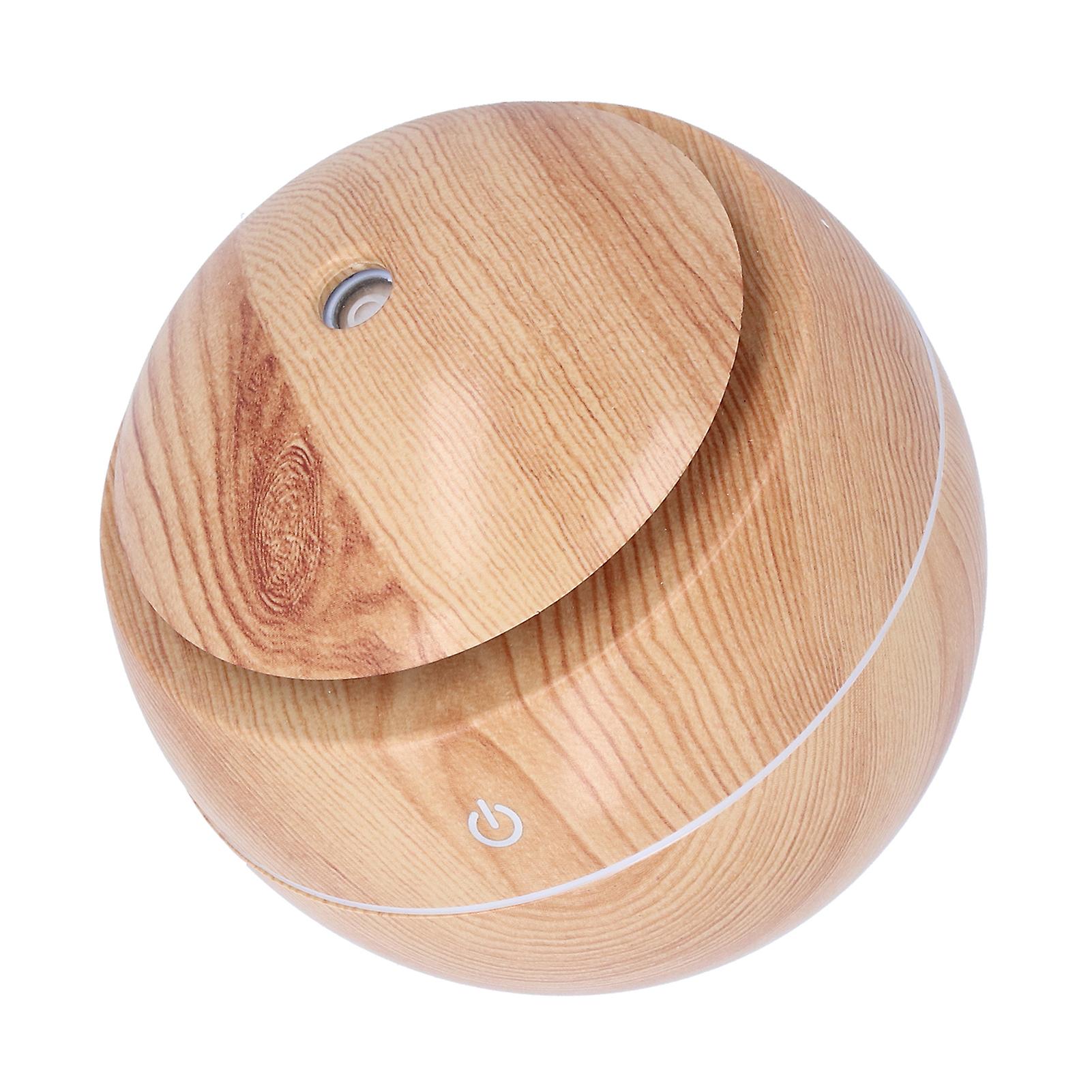 130ml Mini Humidifier MushroomShaped USB Mist Humidifier with Ambient Night Light(Light Wood Grain )