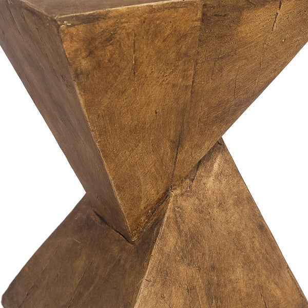 Adeco Outdoor Indoor Concrete Side Table Modern Accent End Table