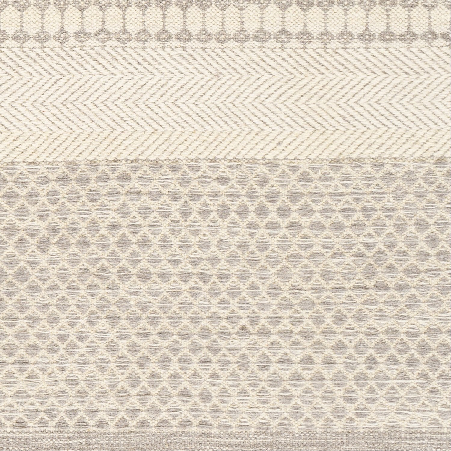 Mardin Hand Woven Rug in Beige, Medium Gray