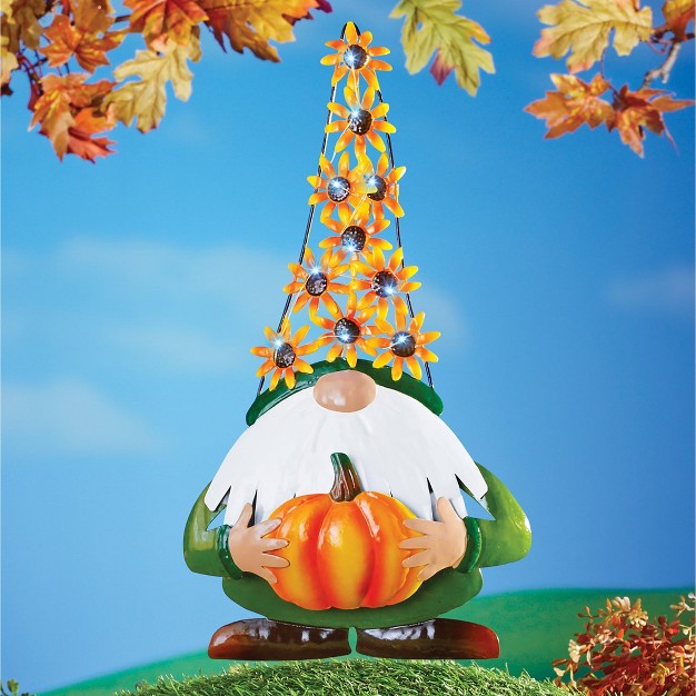 Collections Etc Solar Autumn Gnome Stake