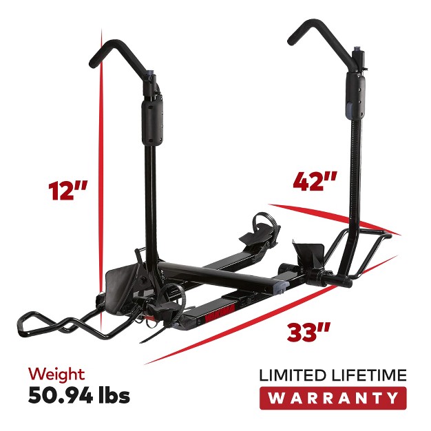 Yakima Holdup Evo Premium 2 Bike Capacity Tray Hitch Mount Bike Rack With Tool Free Locking Speedknob Tilt Mechanism And Kickstart Foot Pedal Black