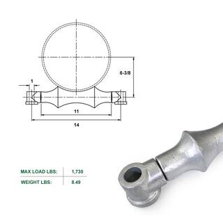 The Plumber's Choice 10 in. Galvanized Steel Hot Dipped Double Rod Pipe Roller with Sockets (5-Pack) IE10-ISTB-5