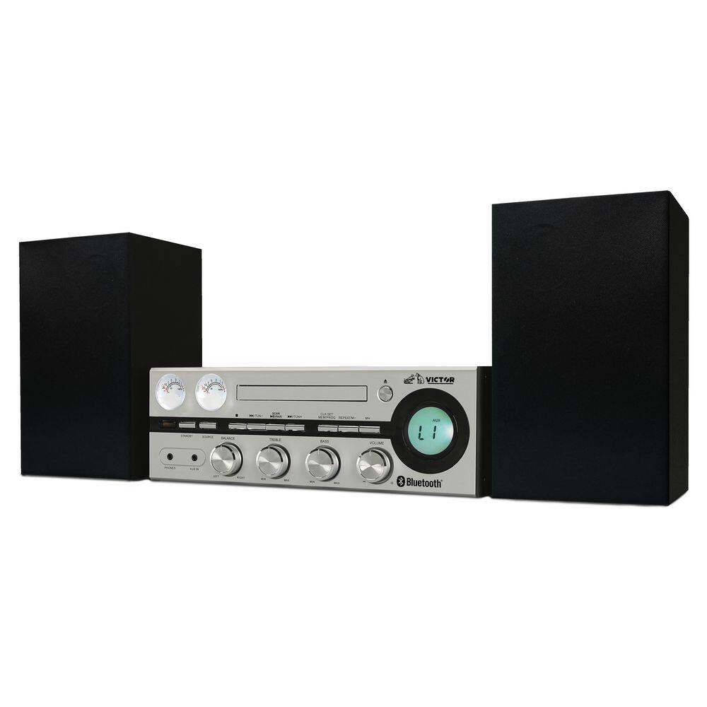 Victor MW 50-Watt Desktop CD Stereo System with Bluetooth in Black VDTS-4400-BK