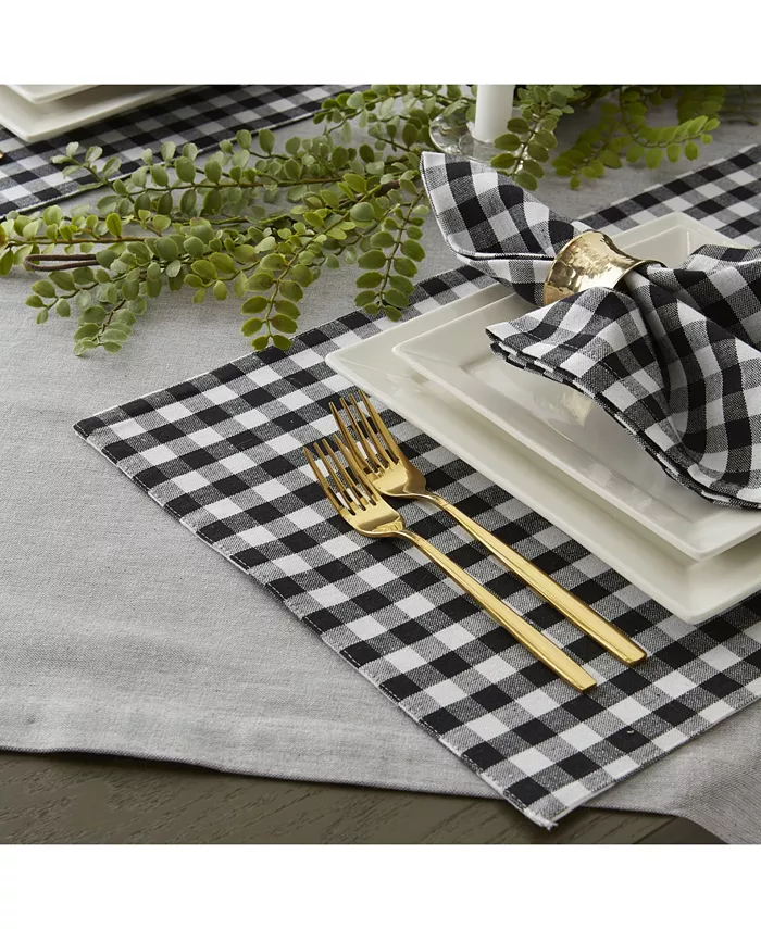 Design Imports Design Import Reversible Gingham - Buffalo Check Placemat Set