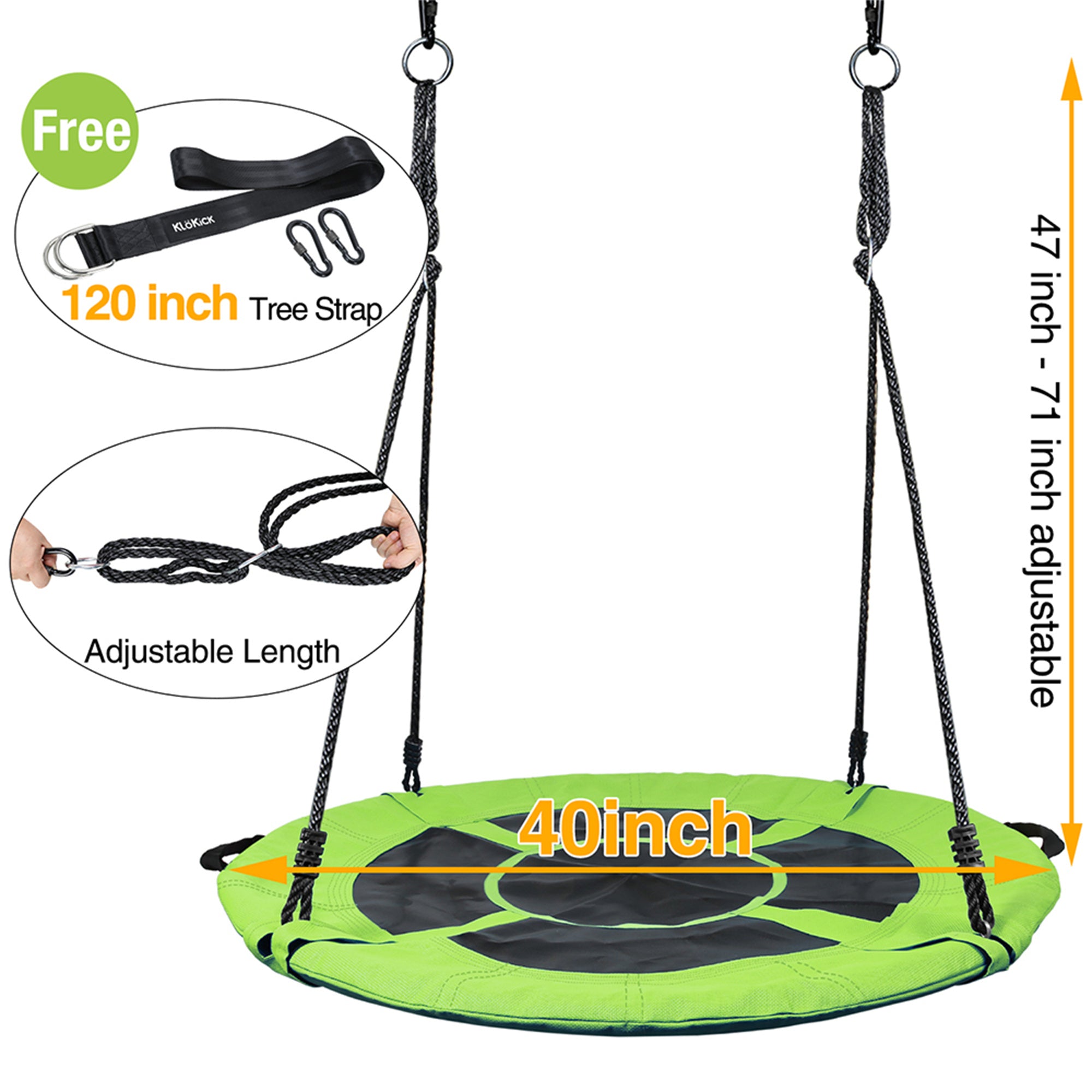 Trekassy 700lb Saucer Tree Swing for Kids Adults 40