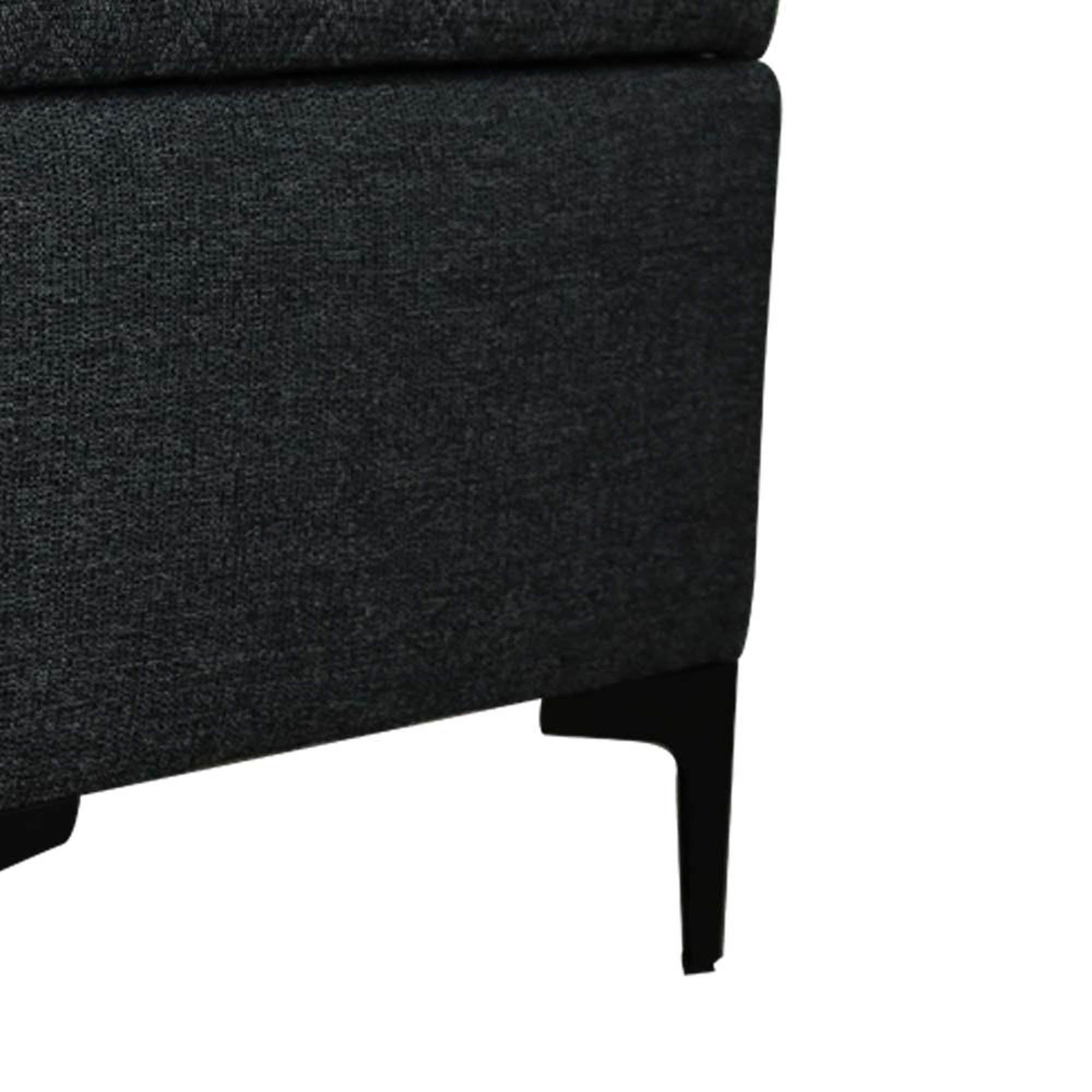 Reece Storage Ottoman - Charcoal Grey