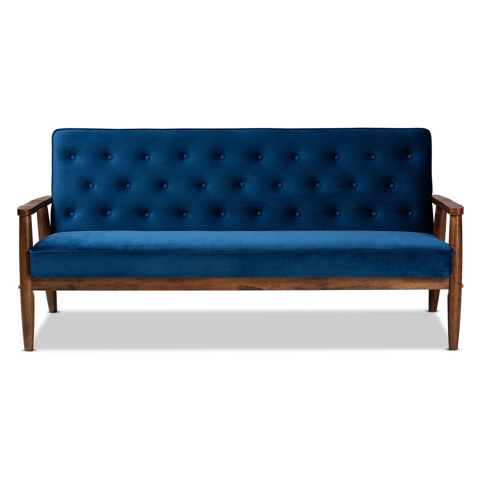 Baxton Studio Sorrento Velvet Tufted Sofa