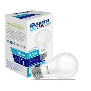 Bulbrite 100-Watt Equivalent A19 Dimmable Medium Screw LED Light Bulb Warm White Light 2700K (4-Pack) 862736