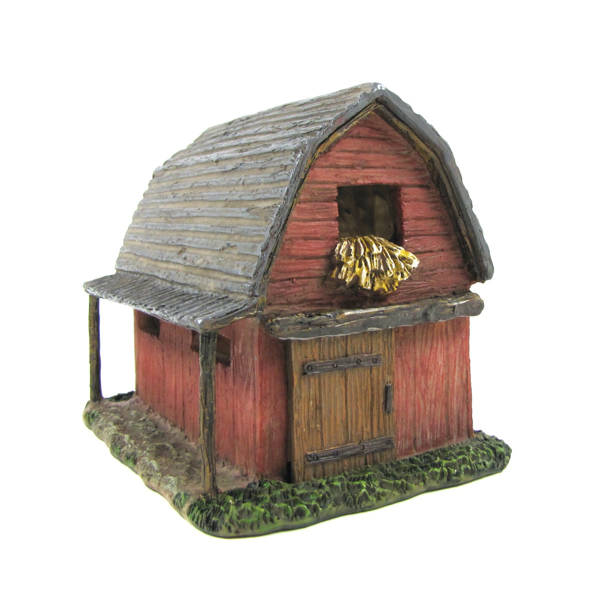 Miniature Red Barn Fairy Garden Accessory Dollhouse Farm Decor Outdoor Yard Ornament