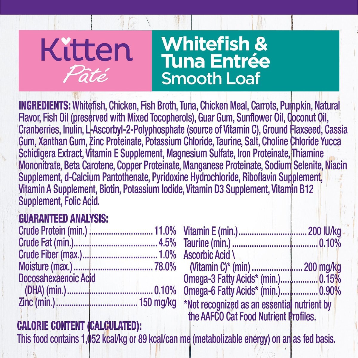 Wellness Complete Health Kitten Whitefish and Tuna Formula Grain-Free Canned Cat Food， case of 24