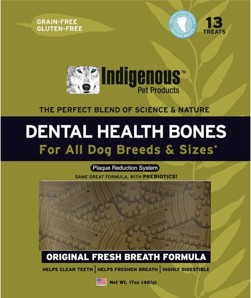 Indigenous Pet Products Fresh Breath Formula Grain-Free Dental Dog Treats