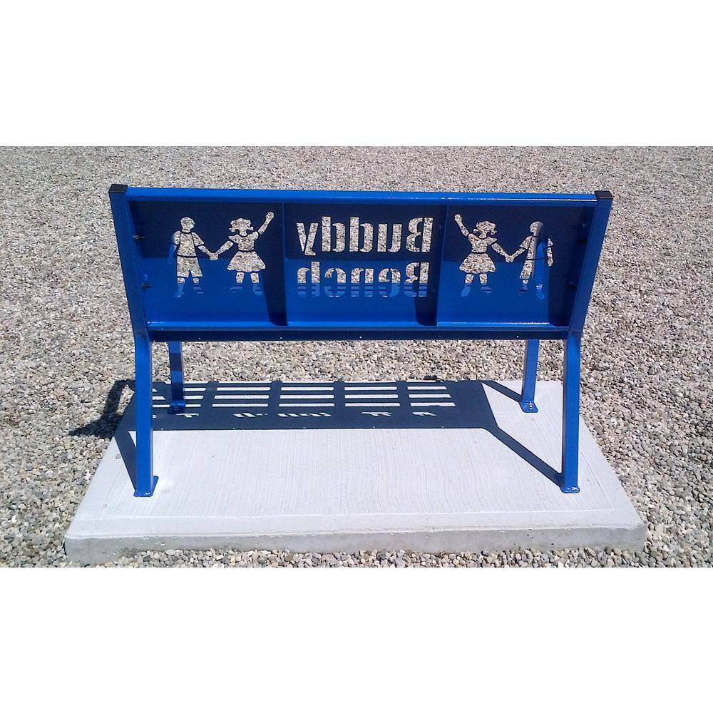 Paris 4 ft. Blue Buddy Bench 460-343-8002