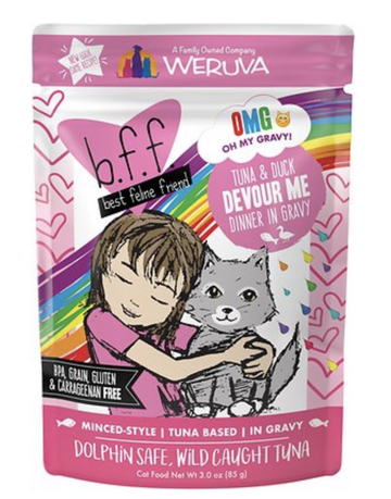 B.F.F. Tuna and Duck Devour Me Cat Food Pouch