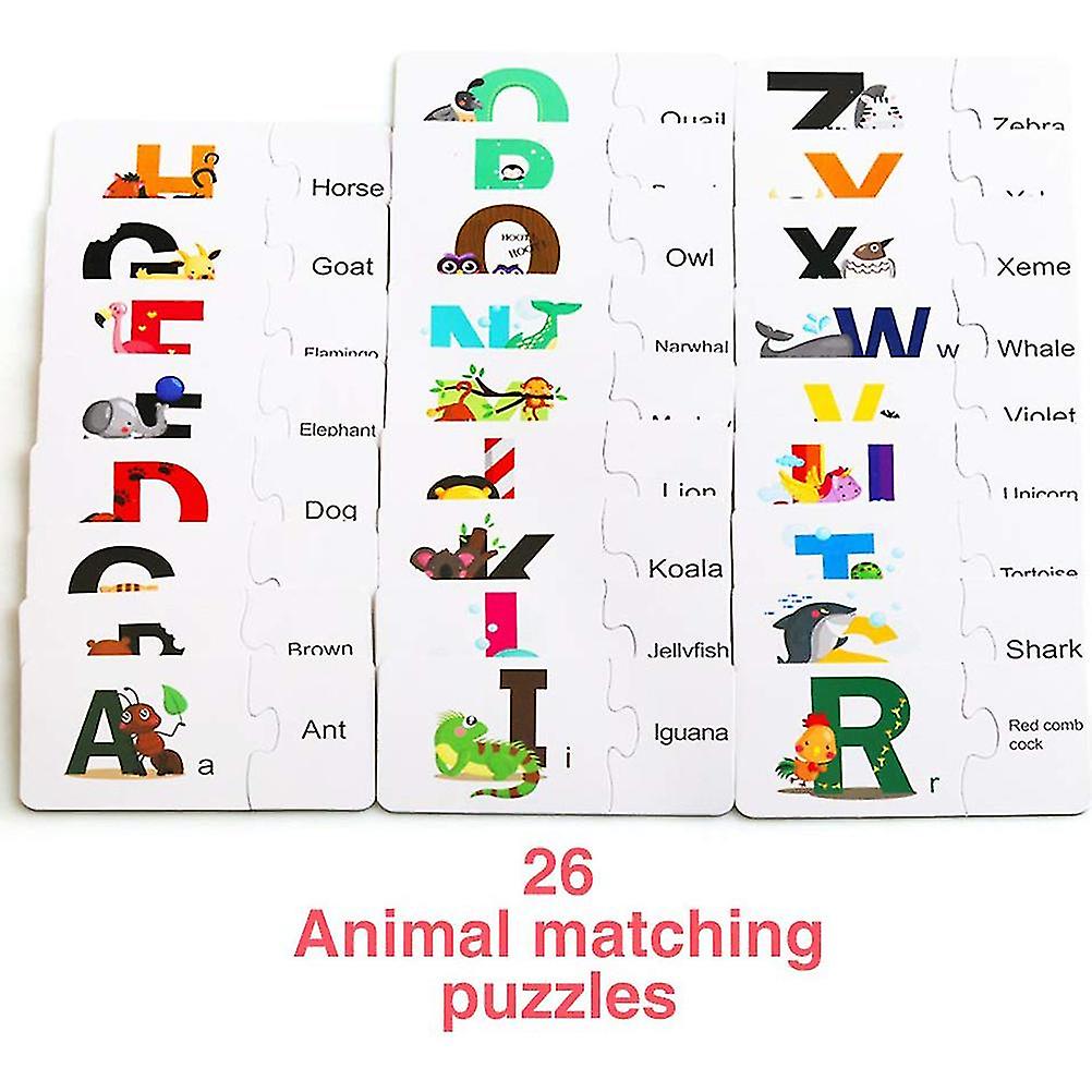 3 in 1 Counting Alphabet Flash Cards Kids Spelling Matching Learning Puzzles Preschool Gift