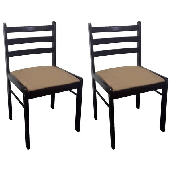 2/4/6 pcs Wooden Dining Chairs Square 2 Colours Selectable - 17.3