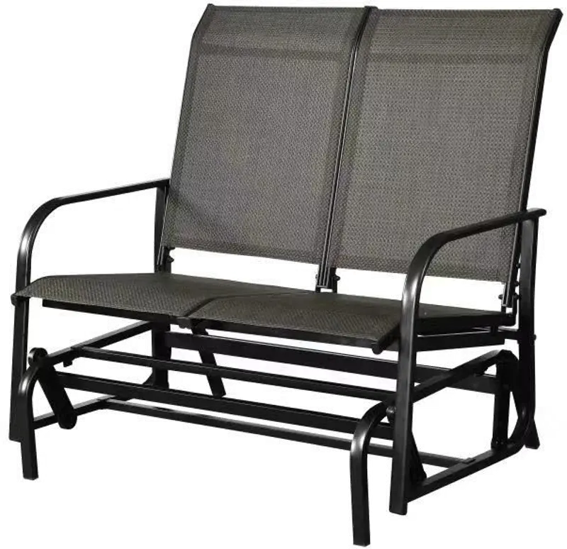 Dark Chocolate Brown Patio Loveseat Glider