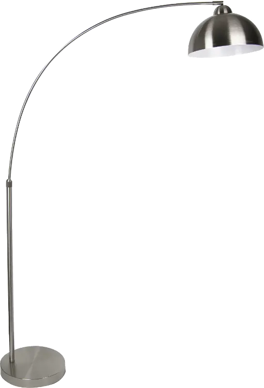 Darby Brushed Nickel Arched Floor Lamp