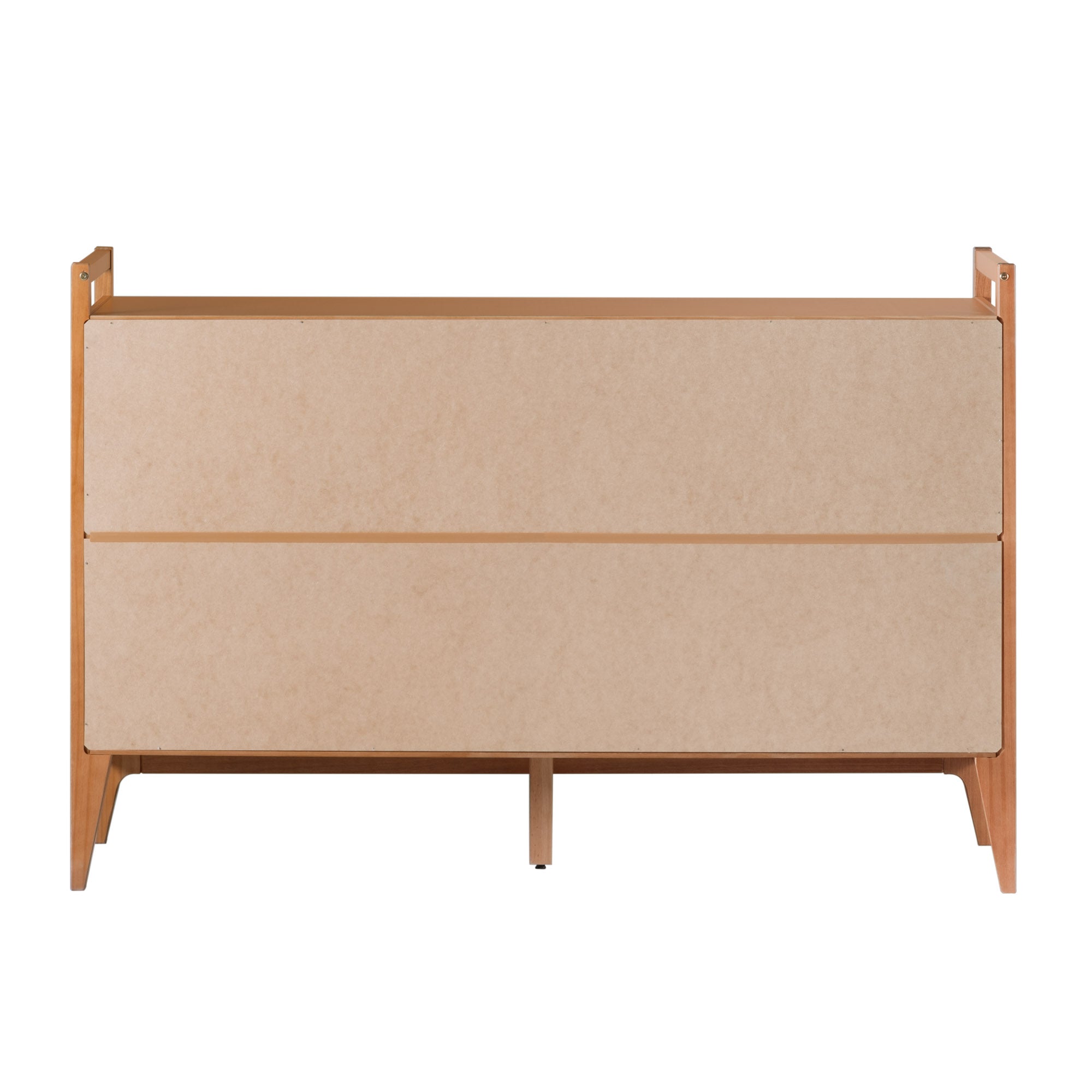 Manor Park Modern Angle-Front 6-Drawer Wood Dresser, Caramel