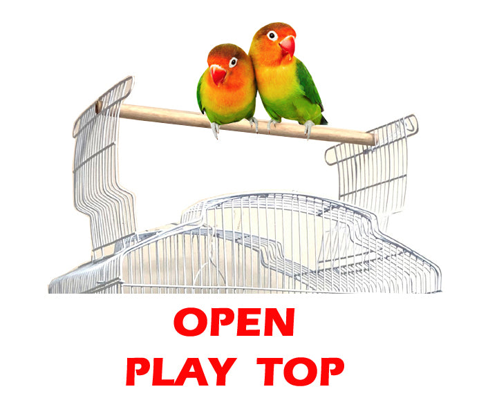 64-inch Large Open Top Parakeet Lovebirds Flight Cage with Rolling Stand for Finches Canaries Cockatiels Budgie Parrotlet Conures Pet Birdcage