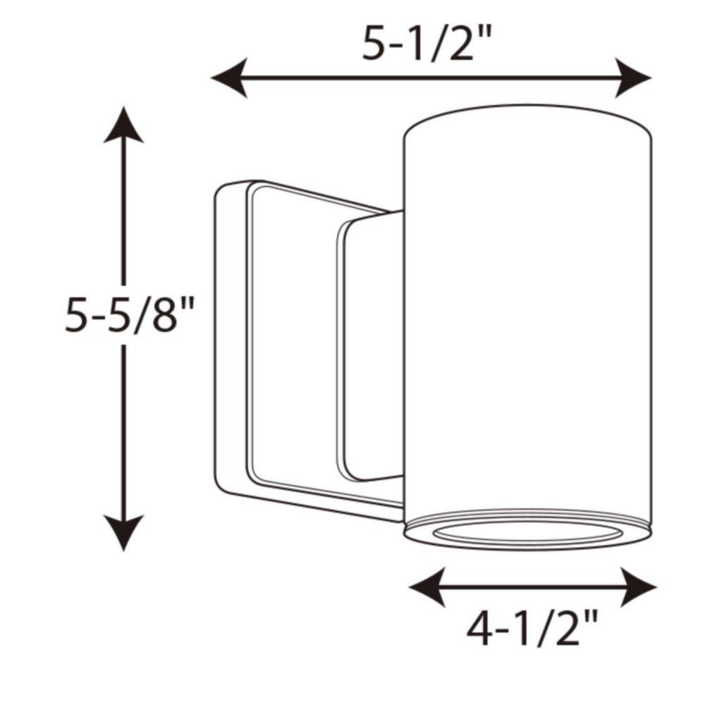 Progress Lighting Cylinders Collection 3 in. White LED Modern Outdoor Small Wall Lantern Light P563000-030-30K