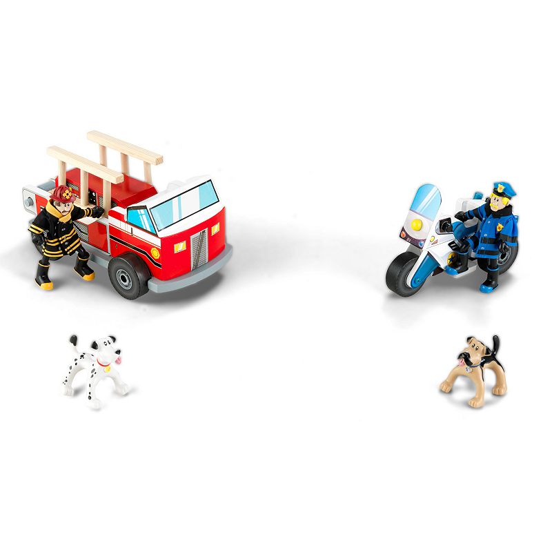 KidKraft Everyday Heroes Police and Fire Set