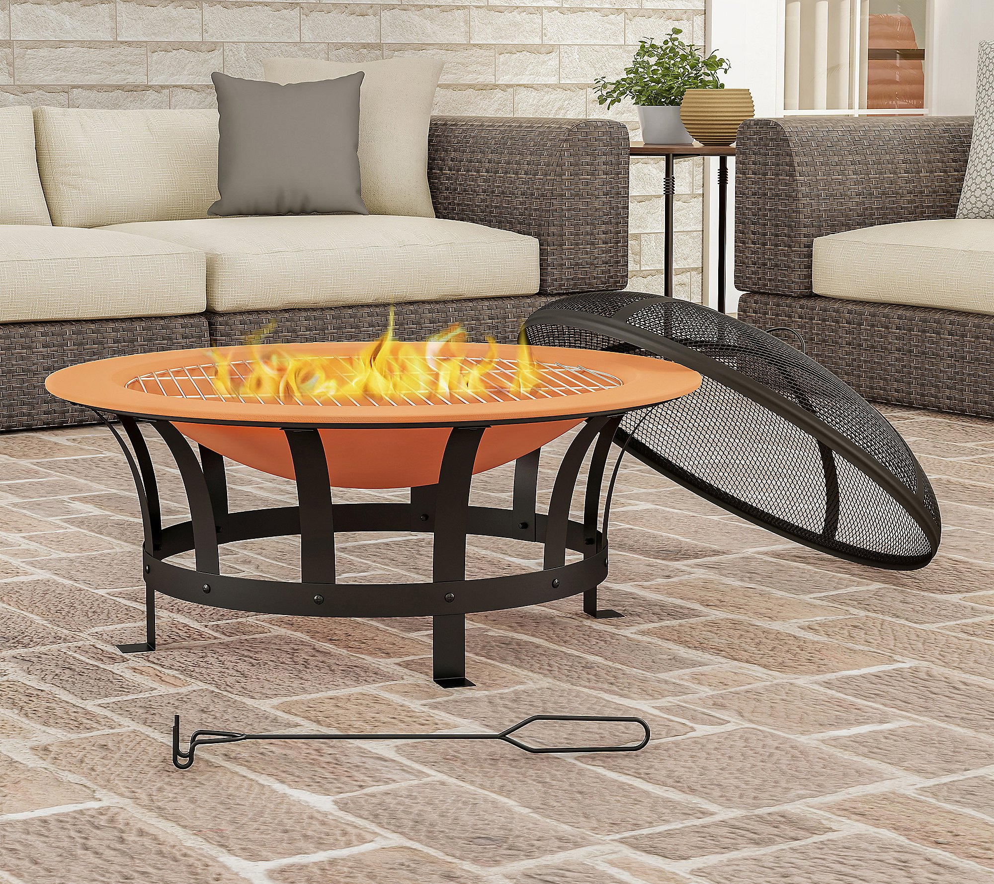 Pure Garden 30 Outdoor Deep Fire Pit