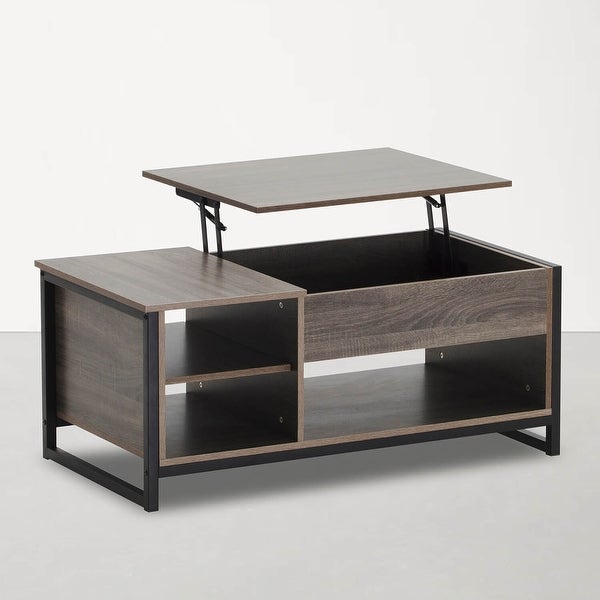 Homall Wood Lift Top Coffee Table with Adjustable Storage Shelf