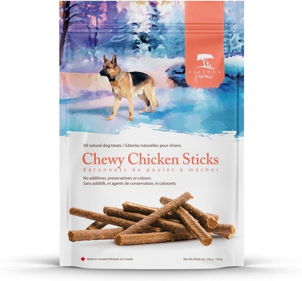 Caledon Farms Chewy Chicken Sticks Dog Treats， 220-gm bag