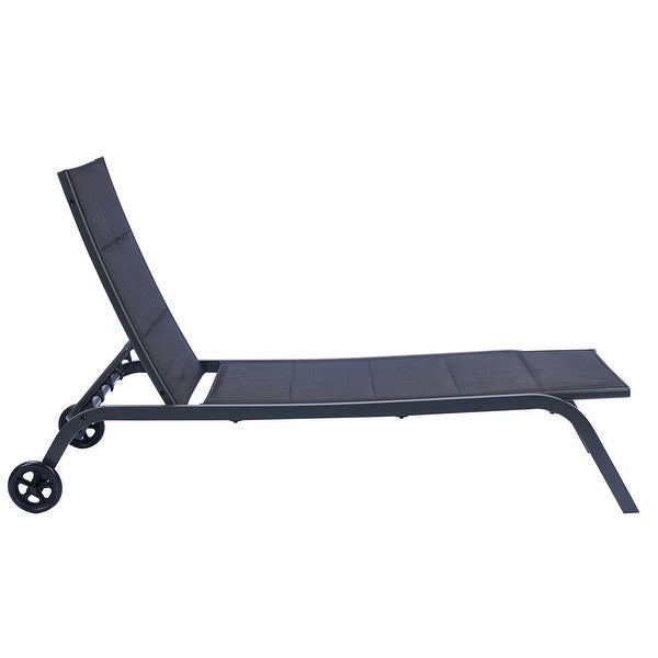 2-Piece Outdoor Patio Chaise Lounge Chair