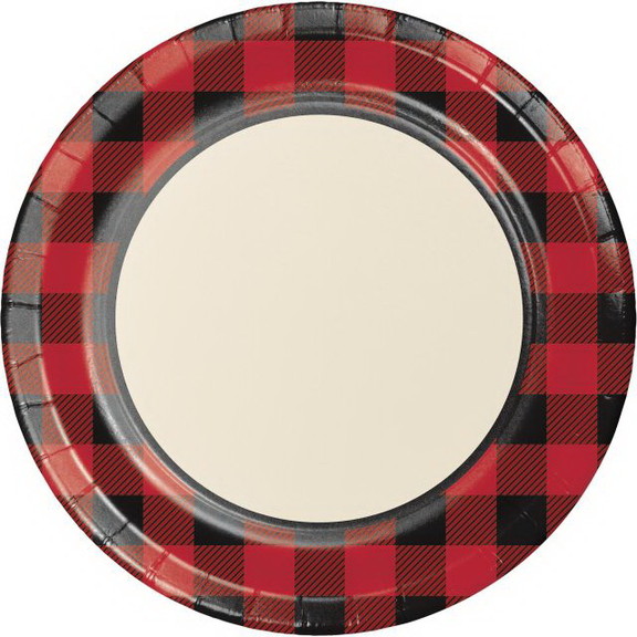 Creative Converting 321825 Buffalo Plaid Dinner Pl...