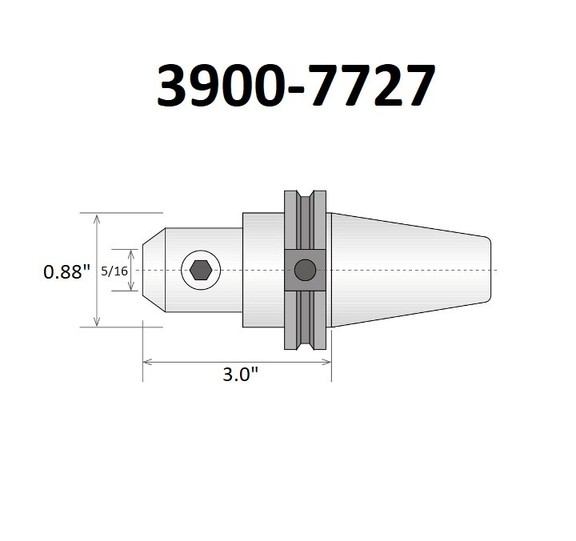 ABS Import Tools PRO SERIES 5/16 CAT 40 V FLANGE E...