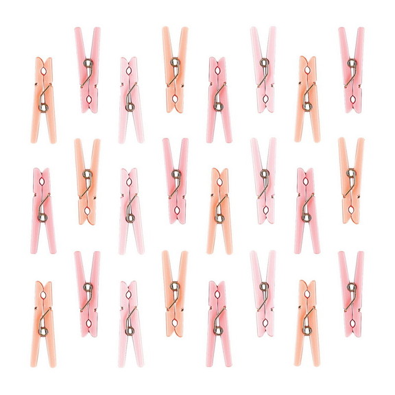 Amscan 644264 Pink Multi Baby Shower Clothespin Fa...