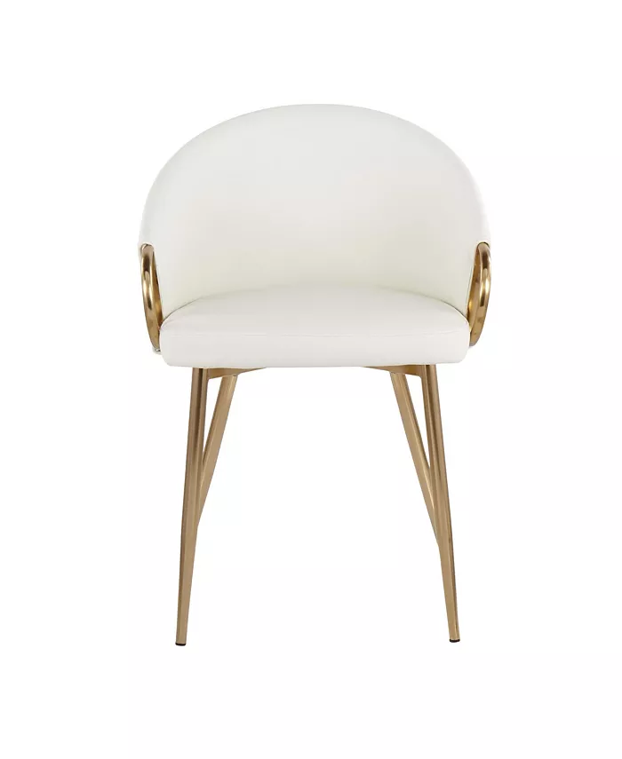 Lumisource Claire Contemporary Glam Chair Leather