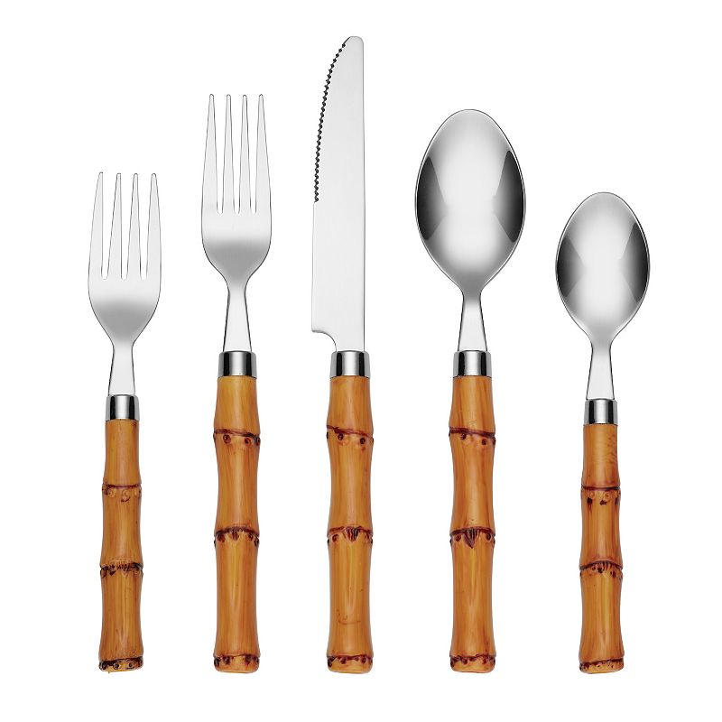 Cambridge Bamboo-Look 20-pc. Flatware Set