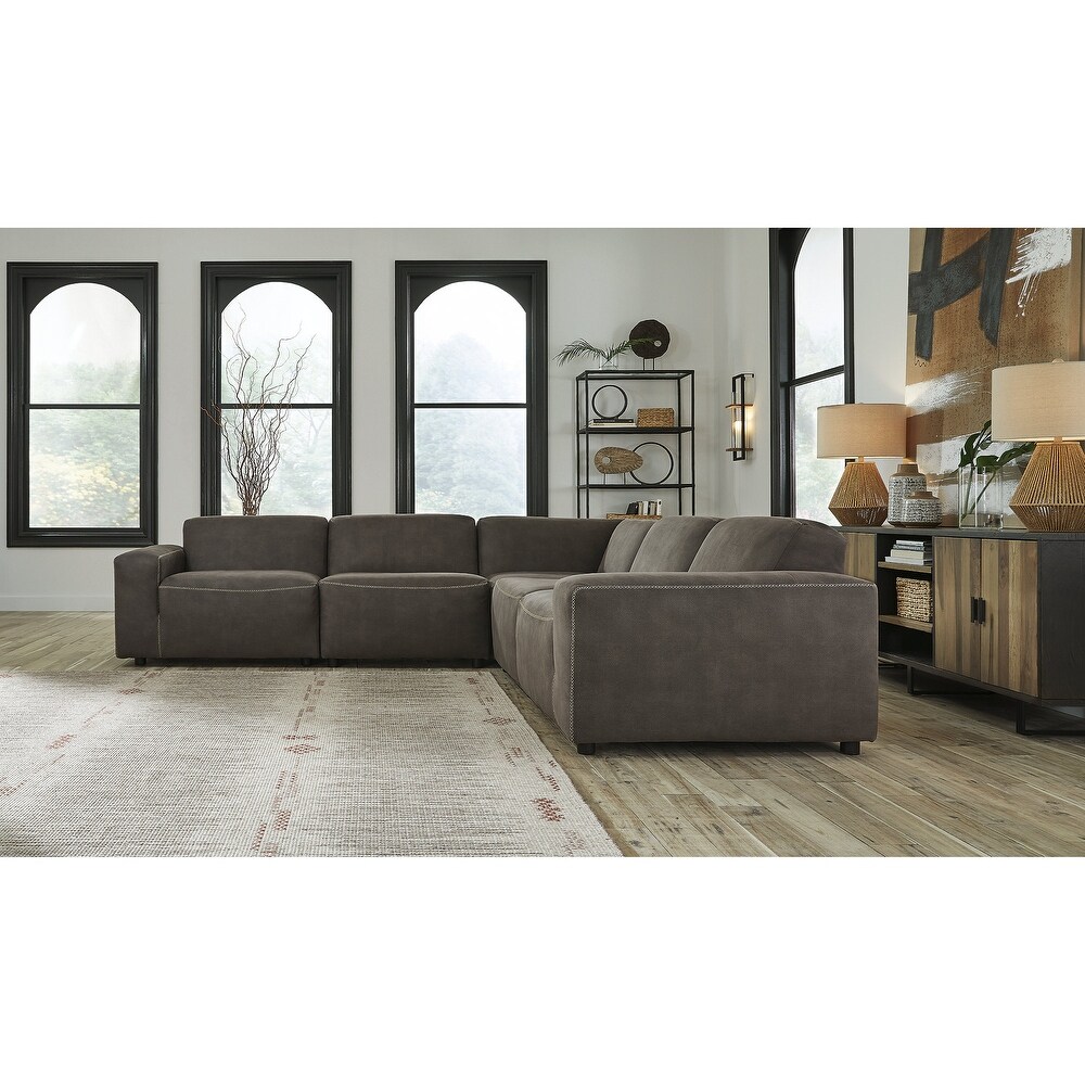 Signature Design by Ashley ena Gunmetal 5 Piece Sectional   116\