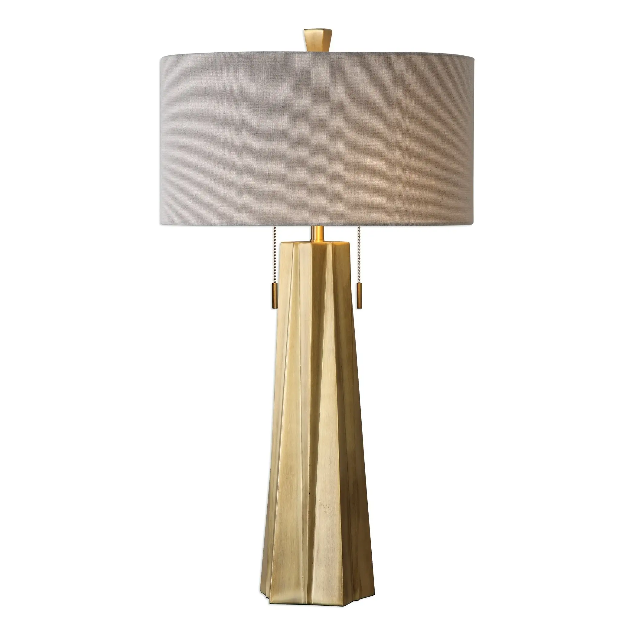 Uttermost Maris Plated Antiqued Brass 2-light Table Lamp