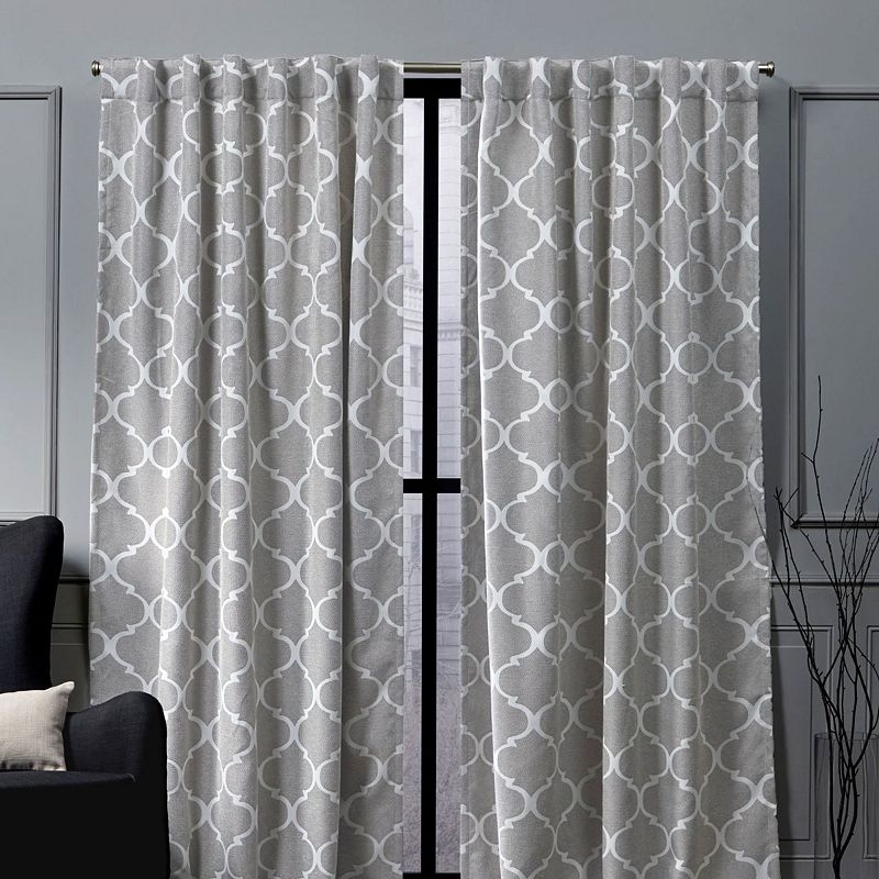 Nicole Miller NY 2-pack New York Treillage Woven Blackout Window Curtains