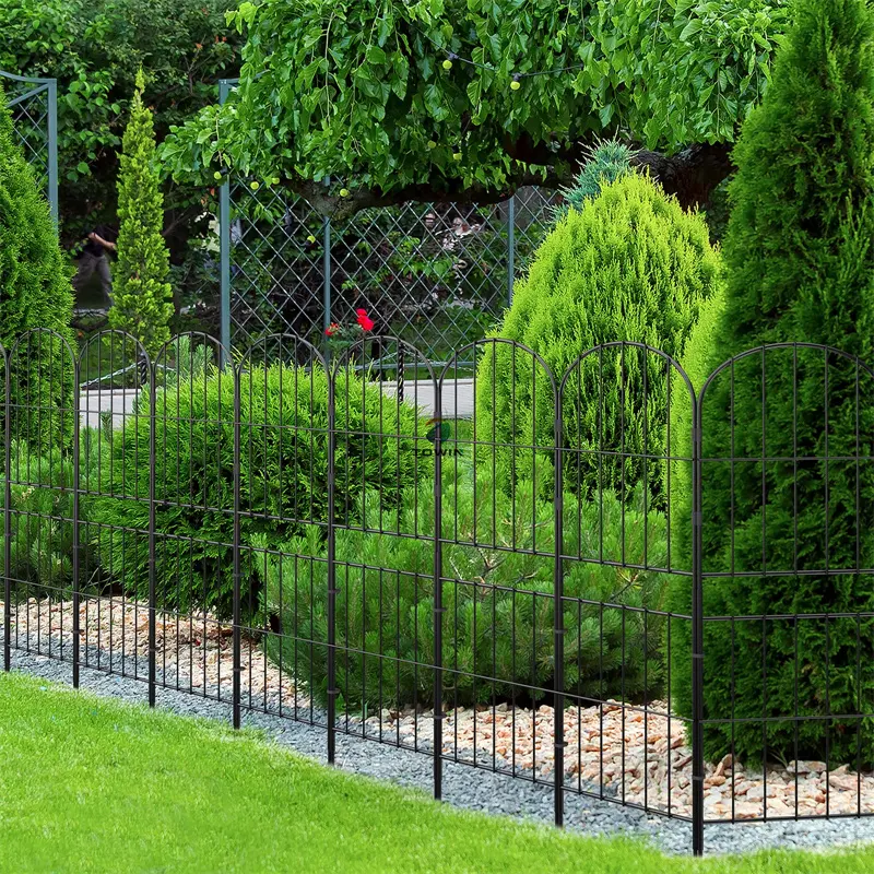 Small Garden Fence Laser Cut Garden Fence Pallet Metal Steel Curved Wire Panels Metal Coated Garden Fencing 3d Box ECO Friendly