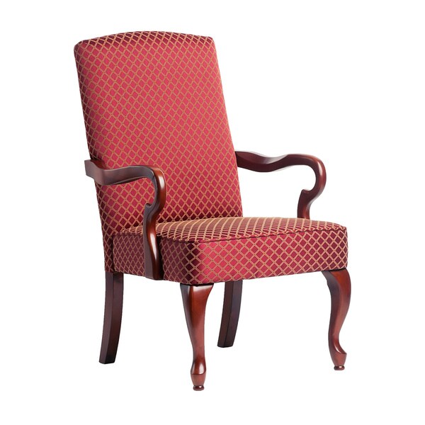 Copper Grove Casalis Cherry Finish Gooseneck Accent Chair