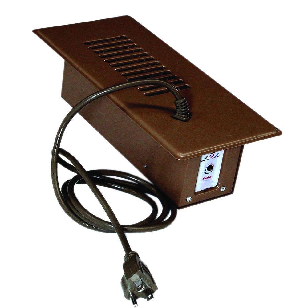 Cyclone Booster Fan Plus with Built-In Thermostat in Brown CM300B