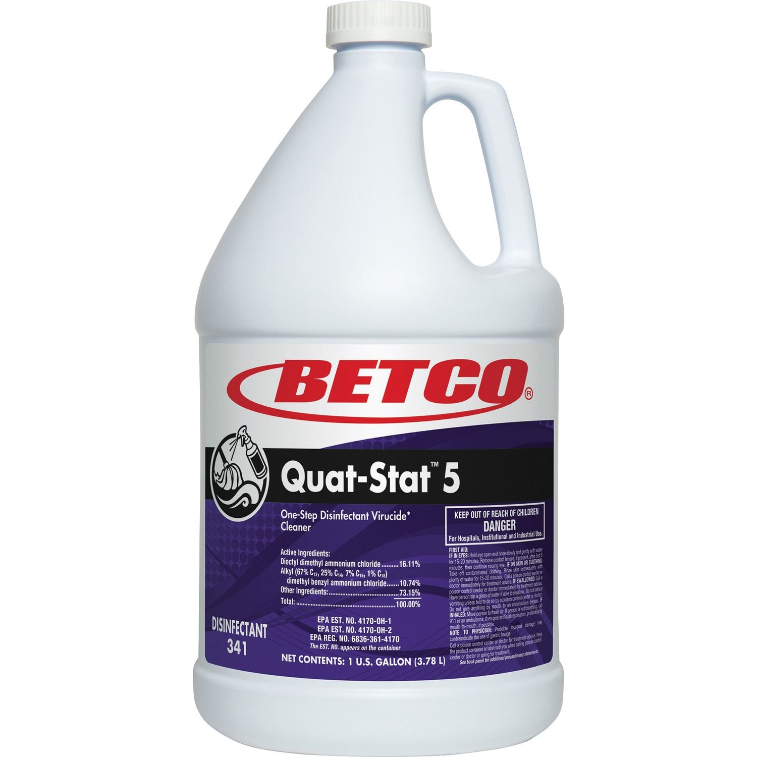 Quat-Stat 5 Disinfectant Gallon by Betco Corporation BET3410400