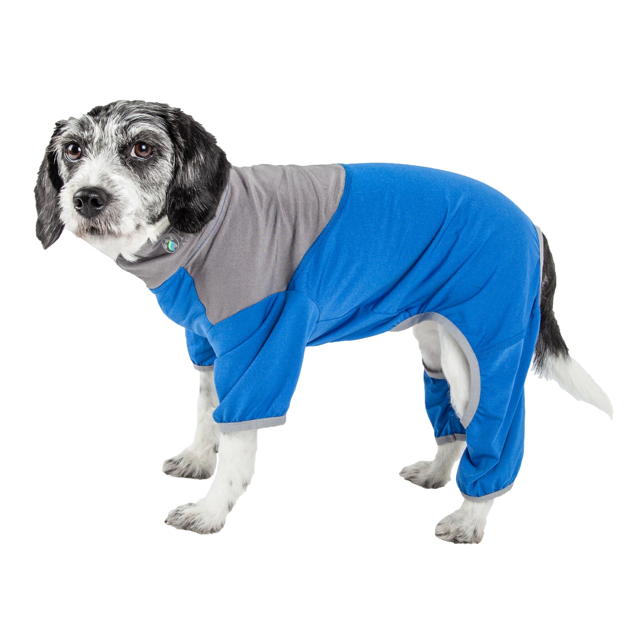 Pet Life Active Embarker Full Body Warm Up Blue Dog Sweaters， X-Small