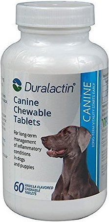 Duralactin Canine Chewable Vanilla Flavored Tablet Dog Supplement