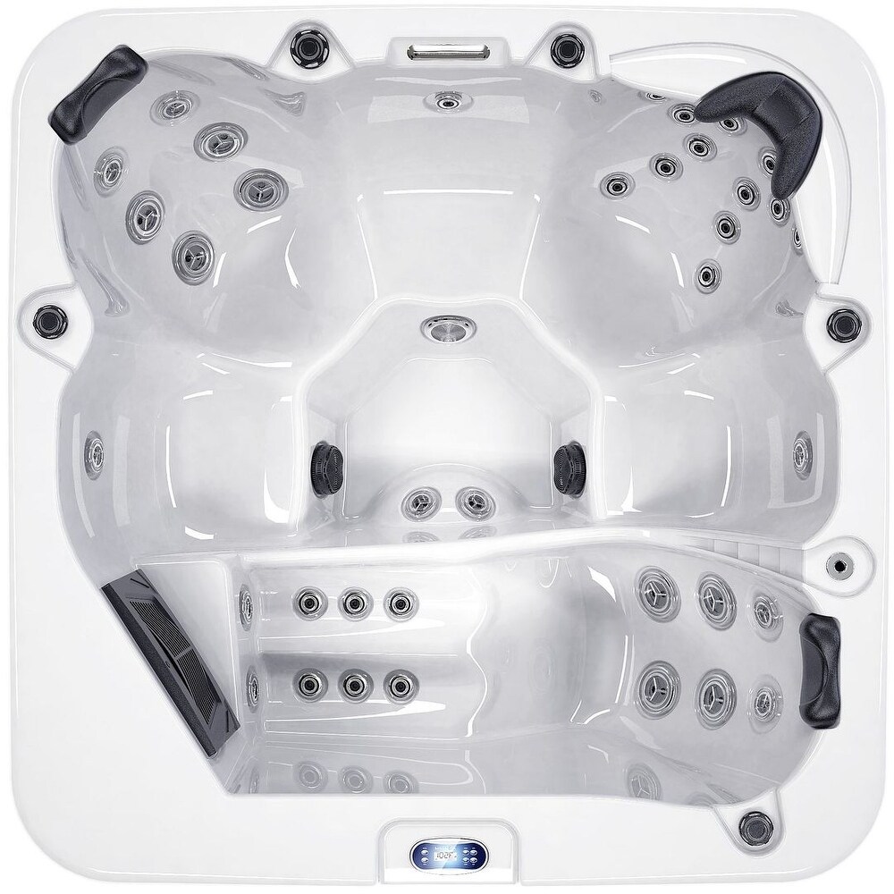 Luxuria Spas Newport 6 Person 57 Jet Acrylic Lounger Hot Tub with Ozonator