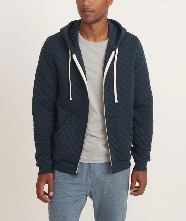 Marine Layer Corbet Quilted Full Zip Hoodie