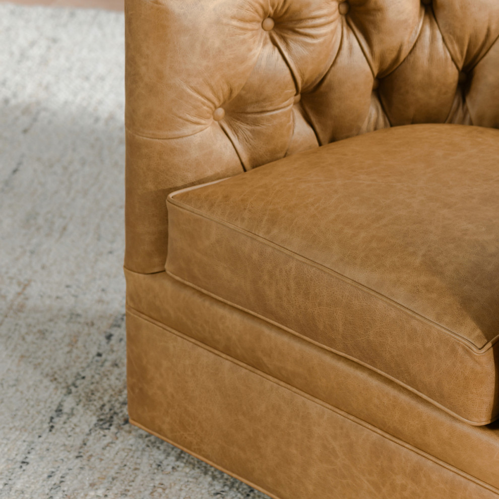 Charlett Swivel Accent Chair Tan   Contemporary   Armchairs And Accent Chairs   by Kosas  Houzz