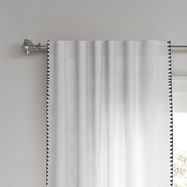 Light Filtering Stitched Edge Curtain Panel Cream