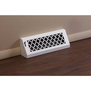 SteelCrest Tuscan 15 in. WhitePowder Coat Steel Baseboard Vent with Damper BTU15BBSWH