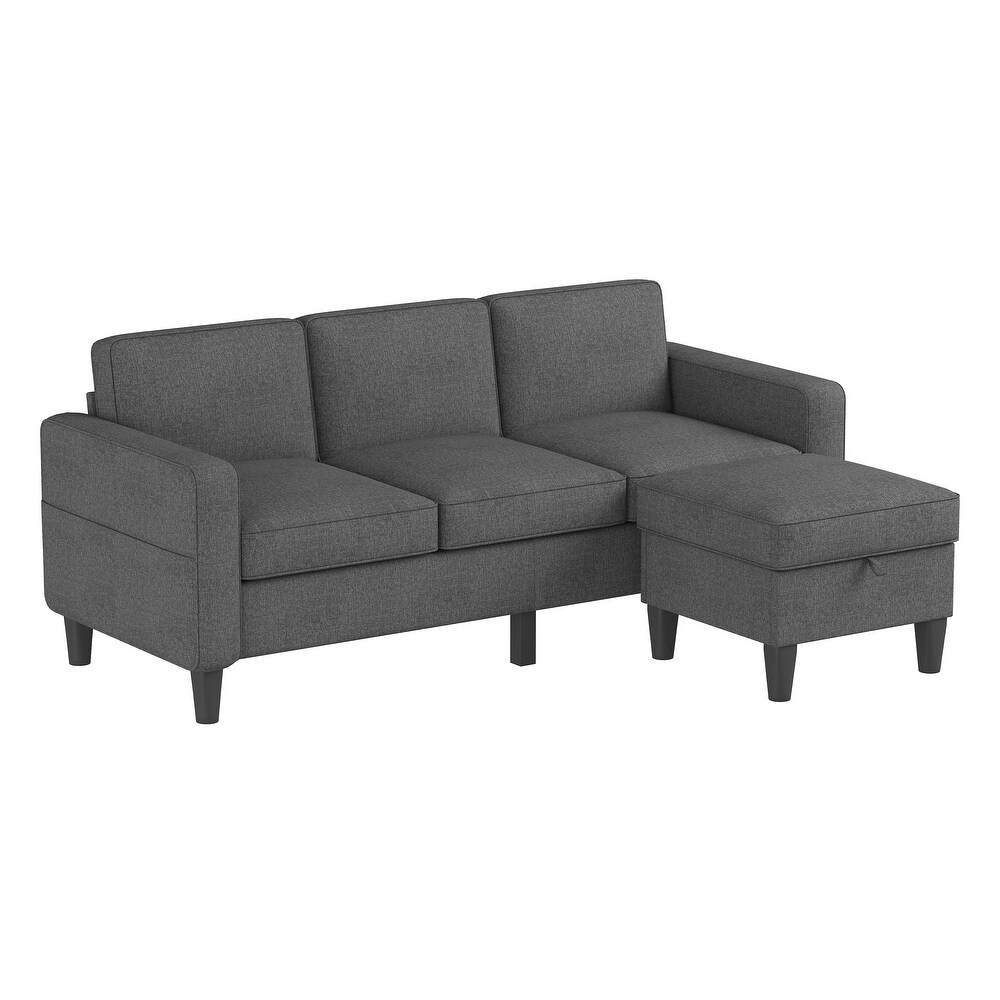 L shaped Sectional Sofa 3 seat Modular Recliner Sofa with Ottomans